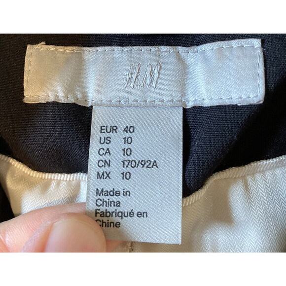 H&M Button Front Blazer Jacket Size 10 Women’s Black - Picture 3 of 9